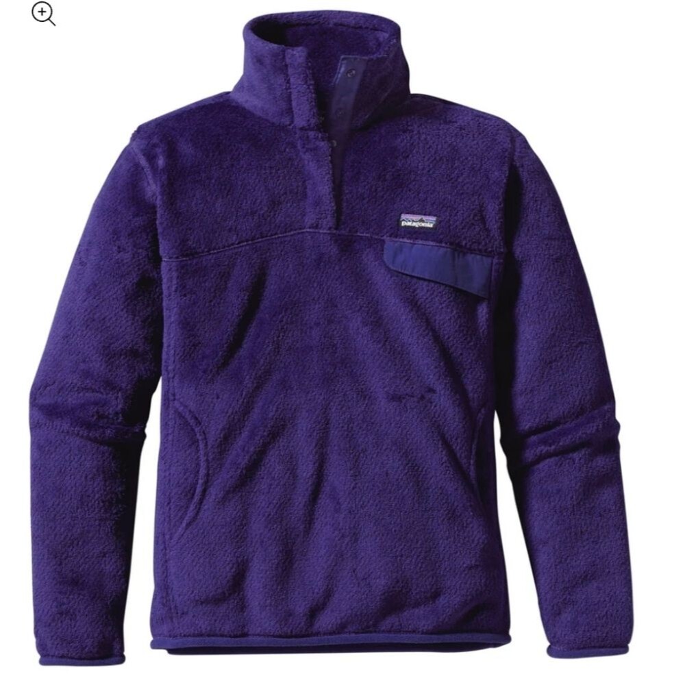 Patagonia Wm's Re-Tool Snap-T Pullover Fleece Jacket, Blue Butterfly (Purple) M